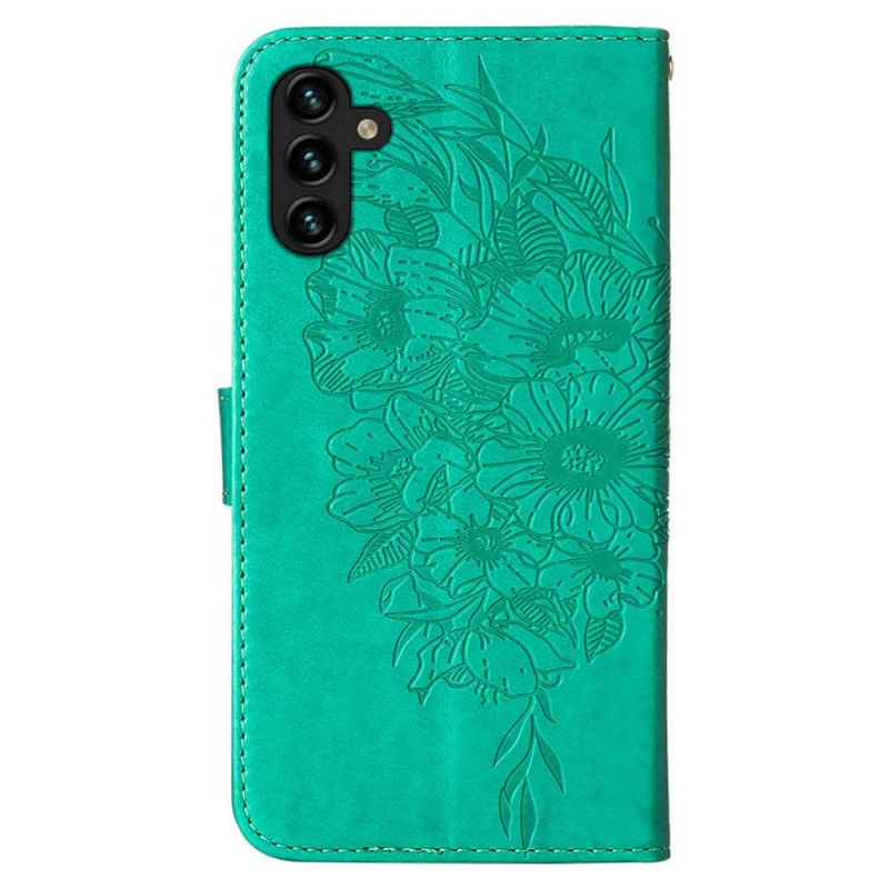 Etui Folio Do Samsung Galaxy A13 5g Projekt Motyla Ze Smyczą