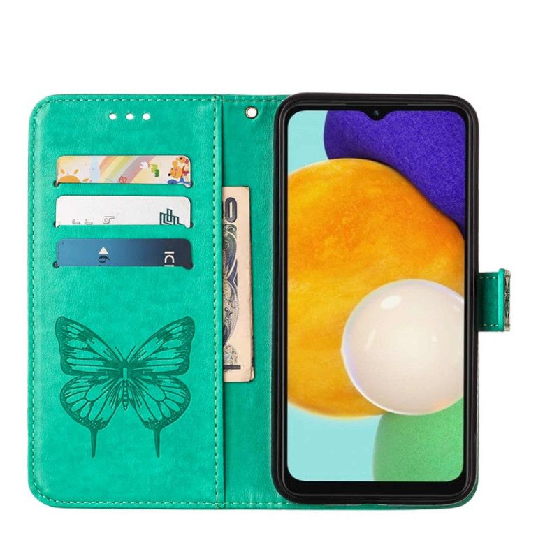 Etui Folio Do Samsung Galaxy A13 5g Projekt Motyla Ze Smyczą