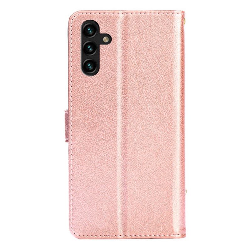 Etui Folio Do Samsung Galaxy A13 5g Przednia Portmonetka I Smycz