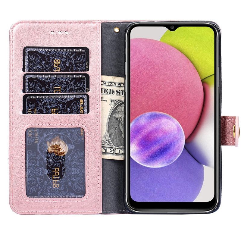 Etui Folio Do Samsung Galaxy A13 5g Przednia Portmonetka I Smycz