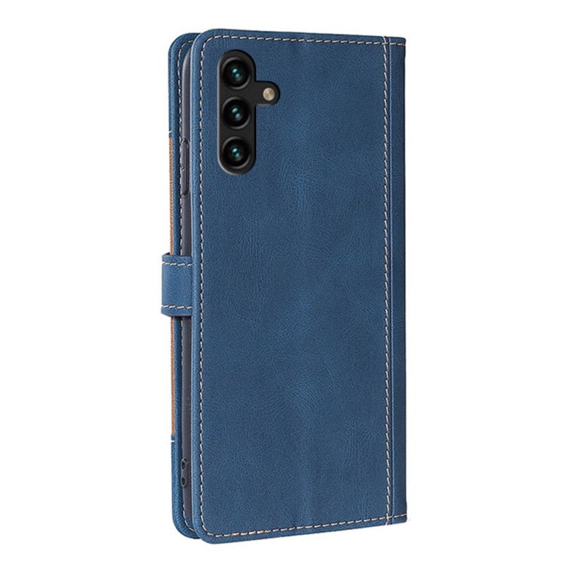 Etui Folio Samsung Galaxy A13 5g Dwukolorowa Stylowa Skóra Ekologiczna Etui Ochronne