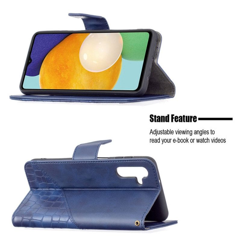 Etui Folio Samsung Galaxy A13 5g Klasyczny Efekt Skóry Krokodyla Etui Ochronne