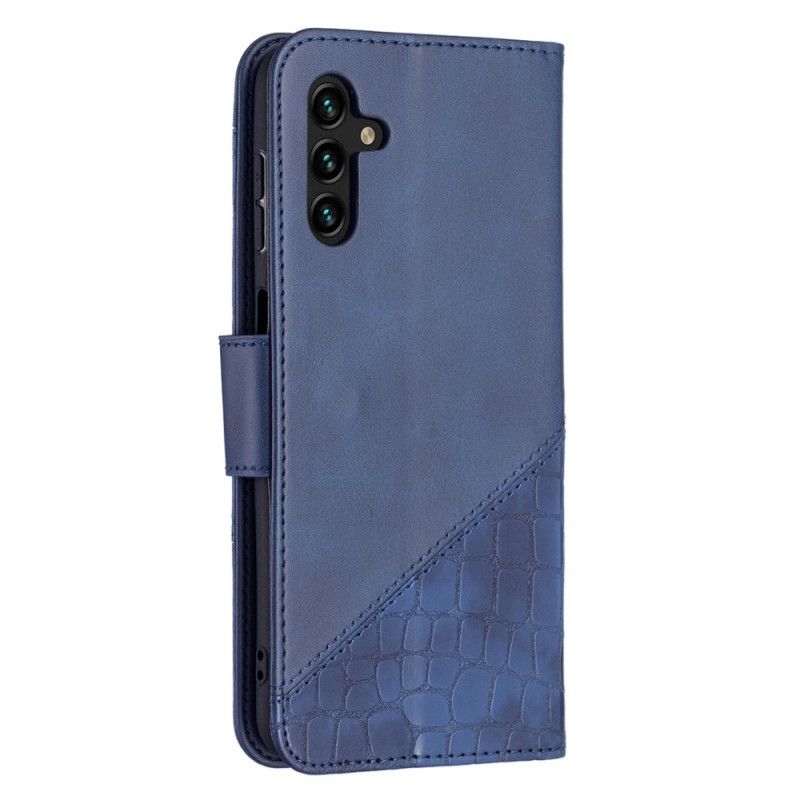 Etui Folio Samsung Galaxy A13 5g Klasyczny Efekt Skóry Krokodyla Etui Ochronne