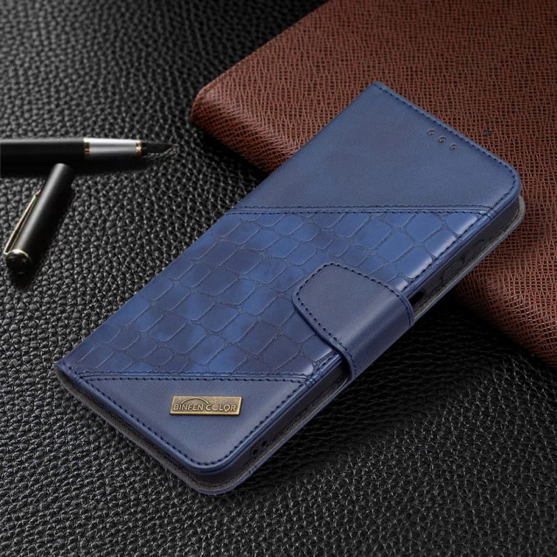 Etui Folio Samsung Galaxy A13 5g Klasyczny Efekt Skóry Krokodyla Etui Ochronne