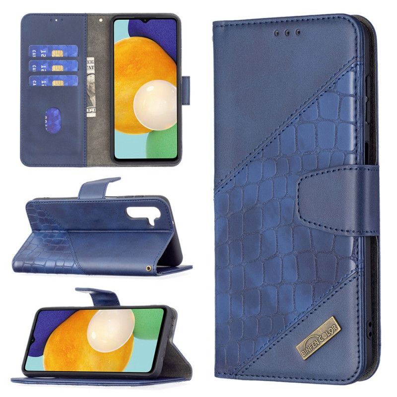 Etui Folio Samsung Galaxy A13 5g Klasyczny Efekt Skóry Krokodyla Etui Ochronne