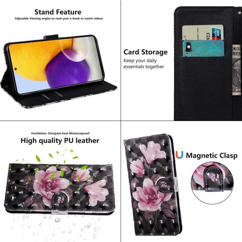 Etui Folio Samsung Galaxy A13 5g Kwiatowe Kwiaty