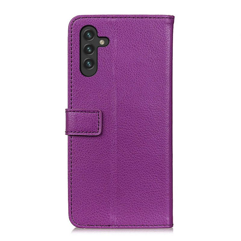 Etui Folio Samsung Galaxy A13 5g Litchi Premium Sztuczna Skóra