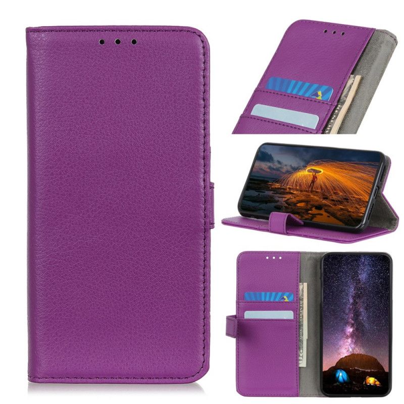 Etui Folio Samsung Galaxy A13 5g Litchi Premium Sztuczna Skóra