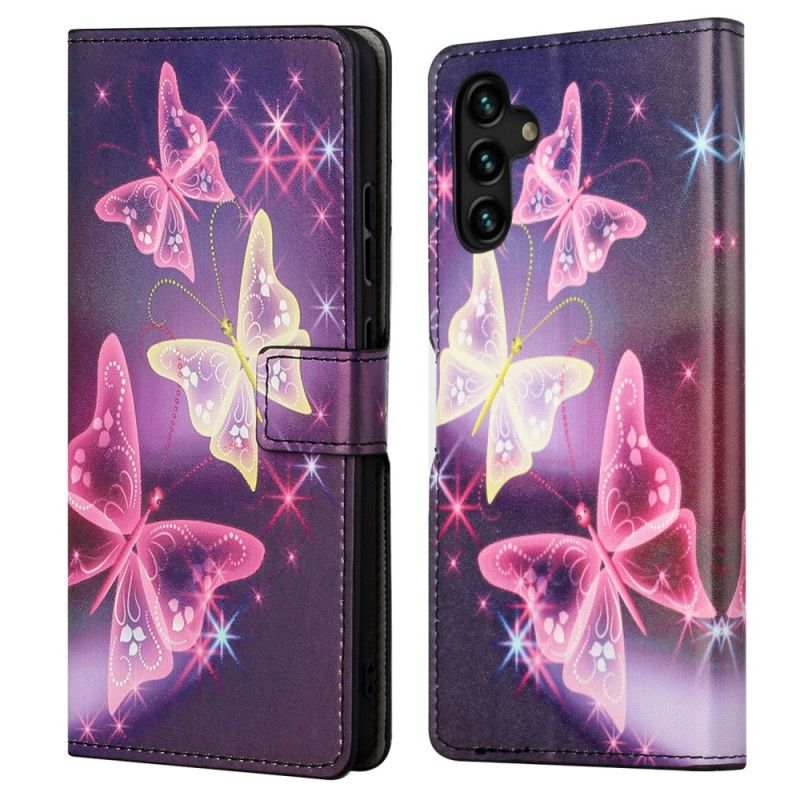 Etui Folio Samsung Galaxy A13 5g Motyle I Kwiaty