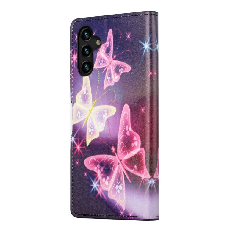 Etui Folio Samsung Galaxy A13 5g Motyle I Kwiaty