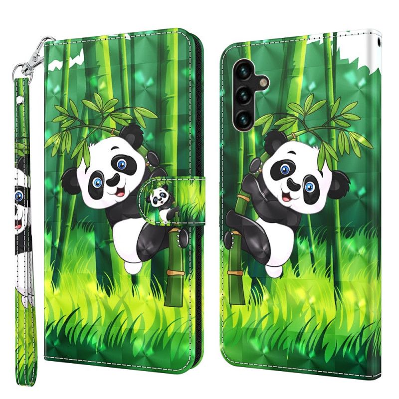 Etui Folio Samsung Galaxy A13 5g Panda I Bambus Etui Ochronne