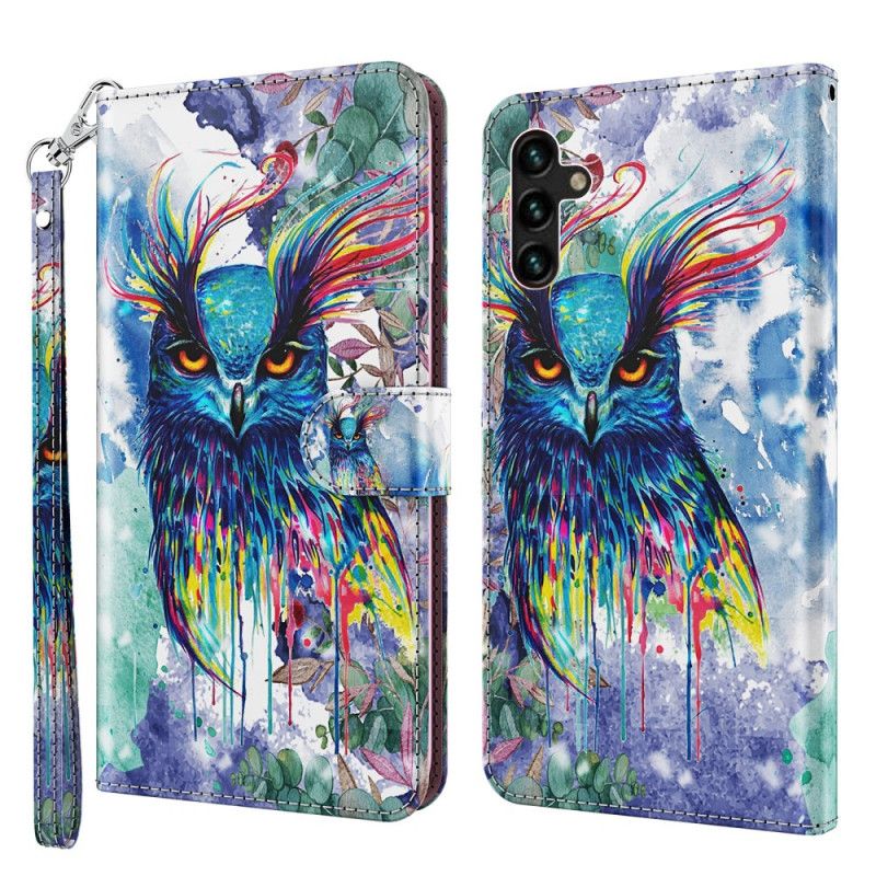 Etui Folio Samsung Galaxy A13 5g Ptak Akwarela Etui Ochronne