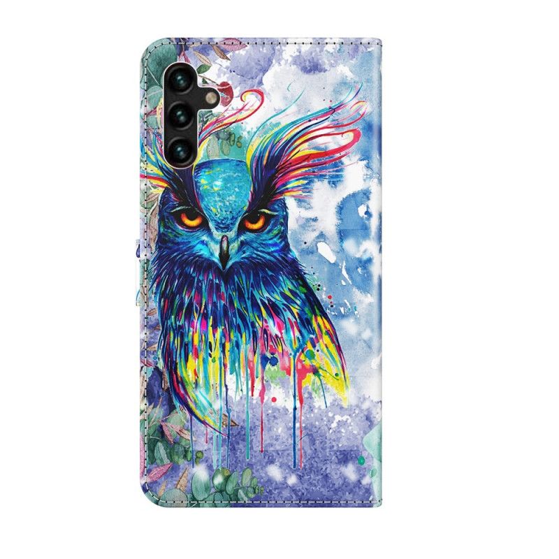 Etui Folio Samsung Galaxy A13 5g Ptak Akwarela Etui Ochronne