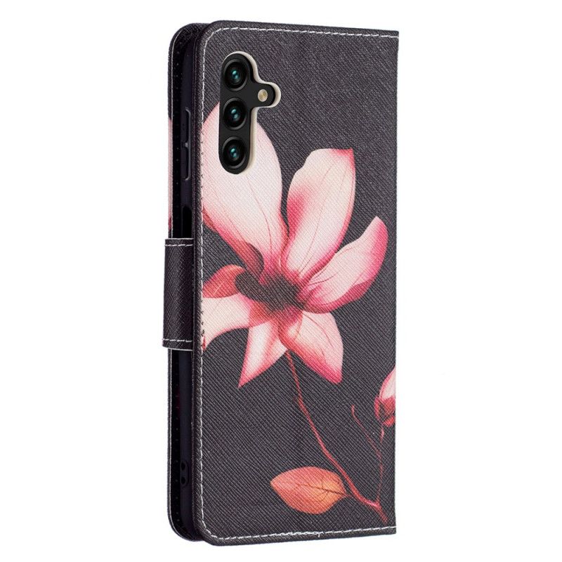 Etui Folio Samsung Galaxy A13 5g Różowy Kwiat Etui Ochronne