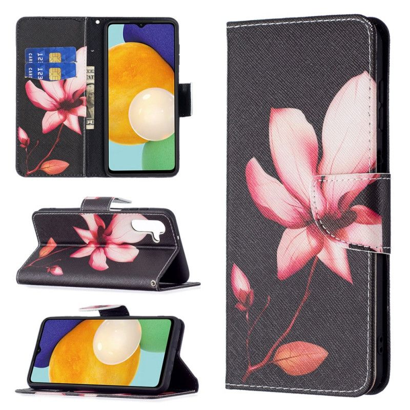 Etui Folio Samsung Galaxy A13 5g Różowy Kwiat Etui Ochronne