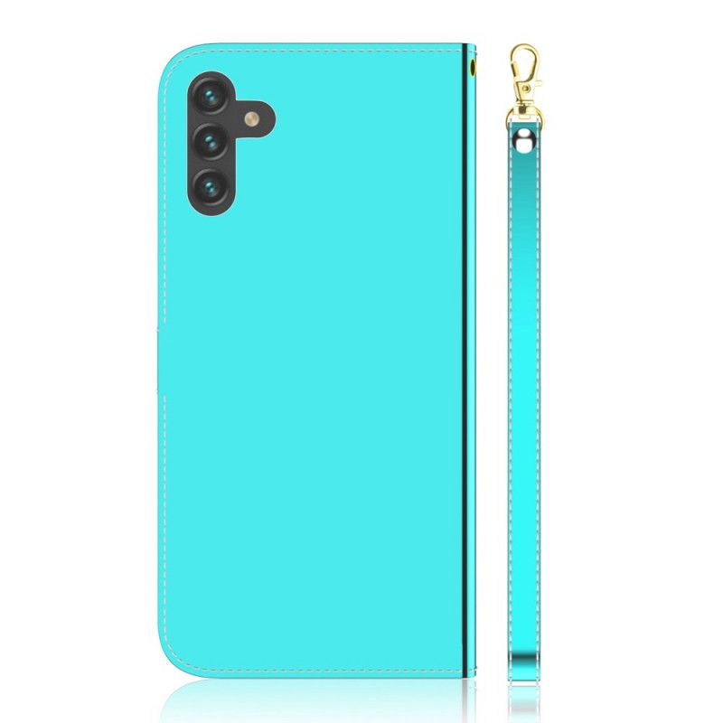 Etui Folio Samsung Galaxy A13 5g Sztuczna Skórzana Osłona Lusterek