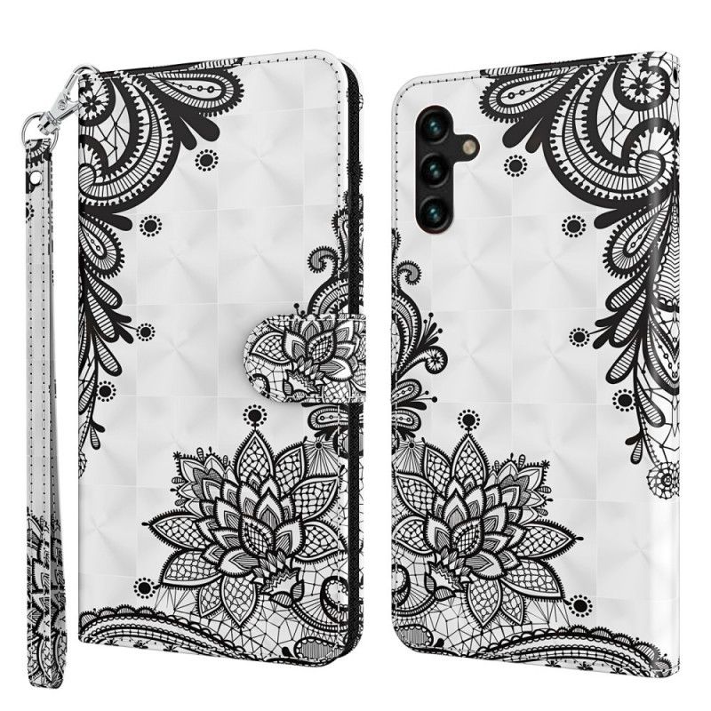 Etui Folio Samsung Galaxy A13 5g Szykowna Koronka Etui Ochronne