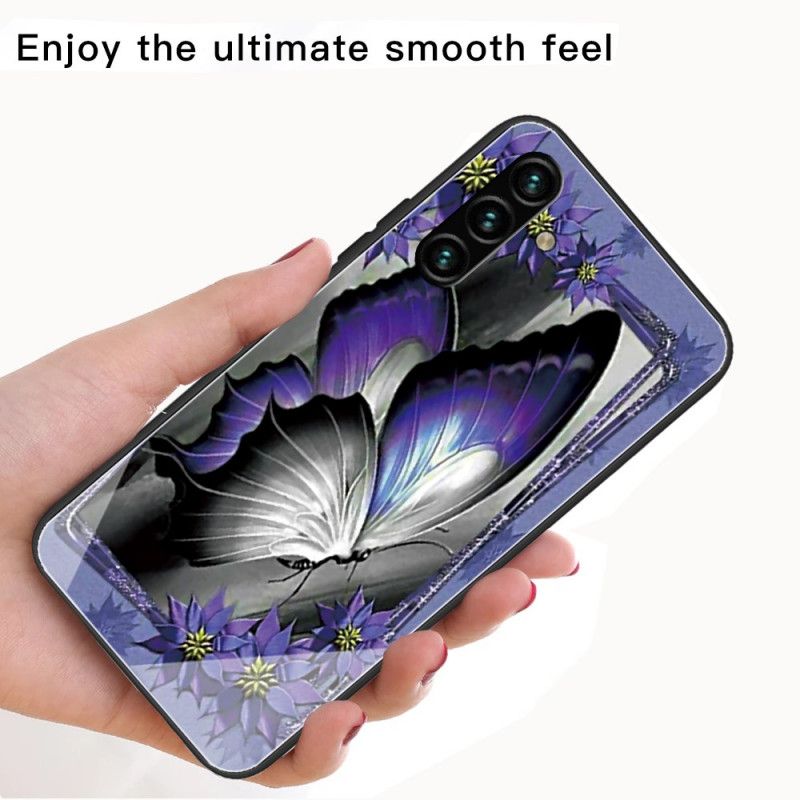 Etui Samsung Galaxy A13 5g Fioletowy Motyl Szkło Hartowane Etui Ochronne