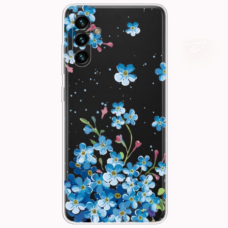 Etui Samsung Galaxy A13 5g Niebieskie Kwiaty