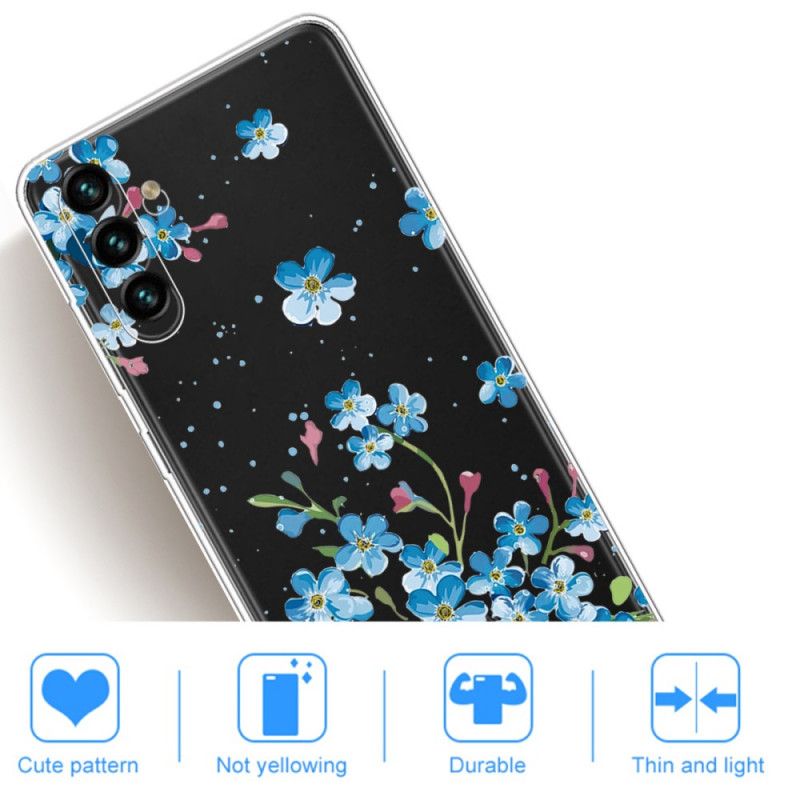 Etui Samsung Galaxy A13 5g Niebieskie Kwiaty