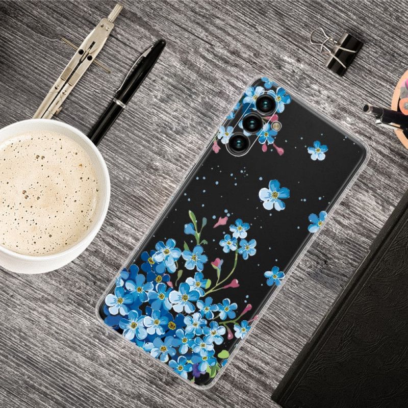 Etui Samsung Galaxy A13 5g Niebieskie Kwiaty