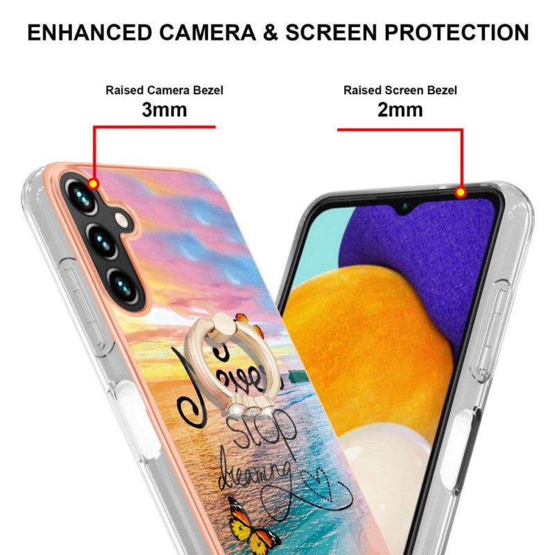 Etui Samsung Galaxy A13 5g Posiadacz Pierścionka Nigdy Nie Przestawaj Marzyć Etui Ochronne