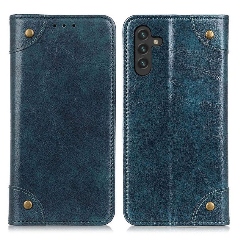 Flip Kotelot Samsung Galaxy A13 5g Etui Na Telefon Wersja Nitów Vintage