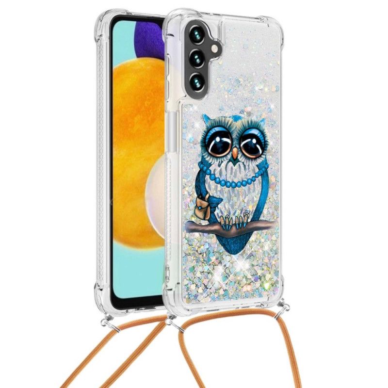 Futerały Samsung Galaxy A13 5g Etui Na Telefon Miss Sowa Brokatowy Sznurek