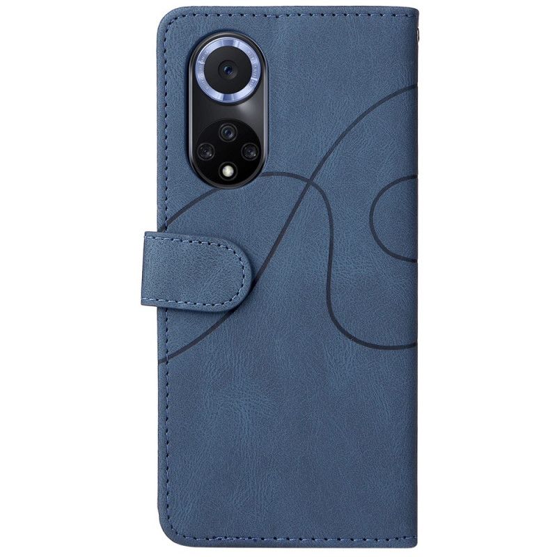 Etui Folio Huawei Nova 9 / Honor 50 Podpis Dwukolorowa Sztuczna Skóra Etui Ochronne