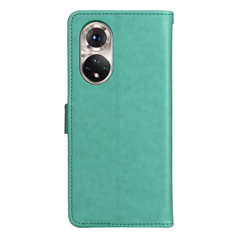 Etui Folio Huawei Nova 9 / Honor 50 Stringi Z Kotem I Pszczołą Etui Ochronne