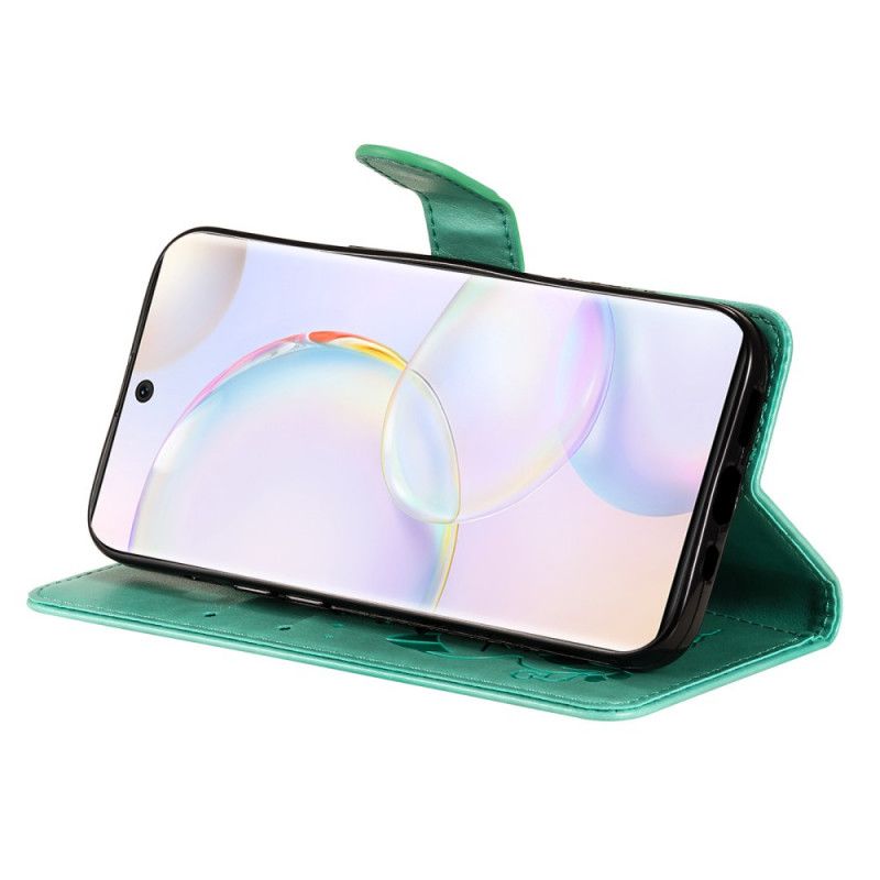 Etui Folio Huawei Nova 9 / Honor 50 Stringi Z Kotem I Pszczołą Etui Ochronne