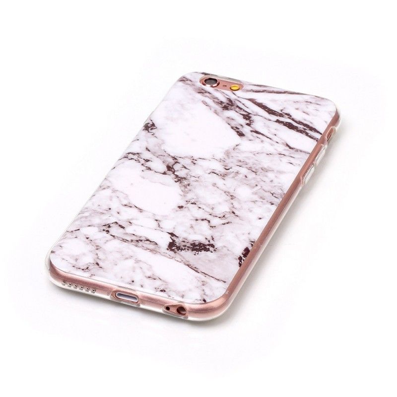 Etui iPhone 6 / 6S Biały Czarny Marmur