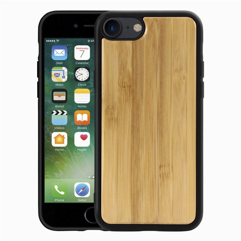 Etui iPhone 6 / 6S Drewno - Ciemnobrązowy Beż Styl Drewna