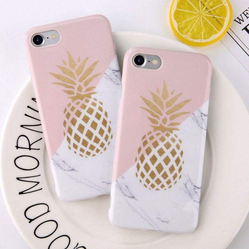 Etui iPhone 6 / 6S Marmurkowy Ananas Etui Ochronne