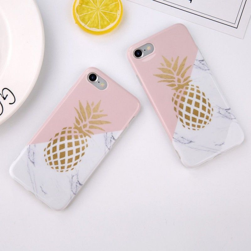 Etui iPhone 6 / 6S Marmurkowy Ananas Etui Ochronne