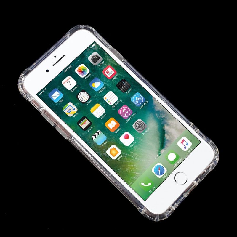 Etui iPhone 6 / 6S Różowy Szary Przezroczysty Elastyczny Silikon Etui Ochronne