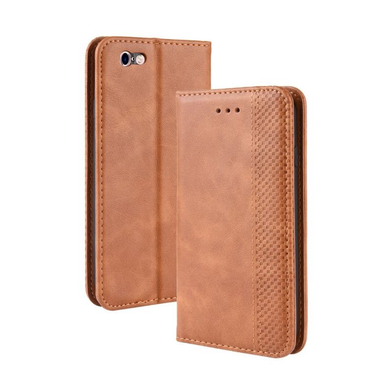 Flip Kotelot iPhone 6 / 6S Czerwony Czarny Etui na Telefon Stylizowany Efekt Skóry W Stylu Vintage