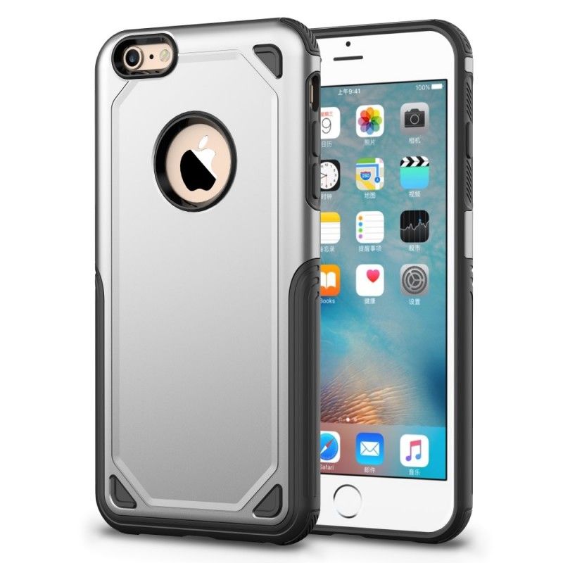 Futerały iPhone 6 / 6S Szary Czarny Etui na Telefon Efekt Metalu Premium