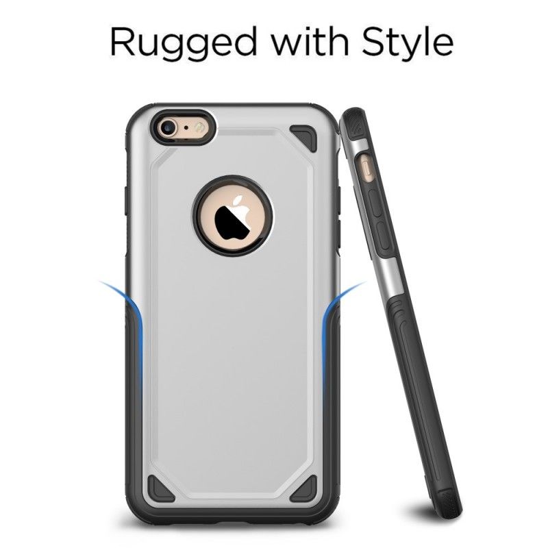 Futerały iPhone 6 / 6S Szary Czarny Etui na Telefon Efekt Metalu Premium