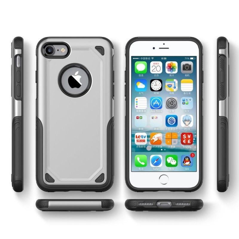 Futerały iPhone 6 / 6S Szary Czarny Etui na Telefon Efekt Metalu Premium