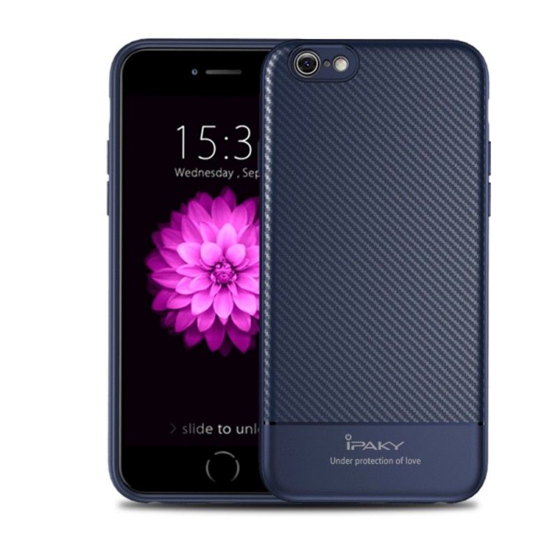 Futerały iPhone 6 / 6S Szary Czarny Etui na Telefon Ipaky Włókno Węglowe