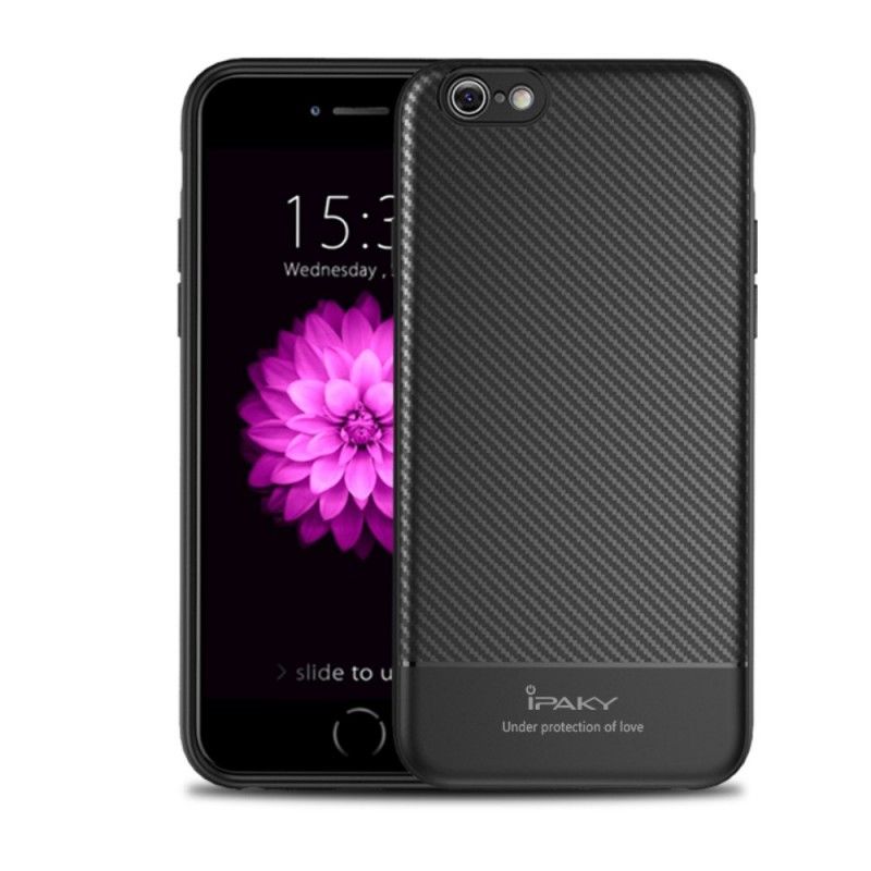 Futerały iPhone 6 / 6S Szary Czarny Etui na Telefon Ipaky Włókno Węglowe