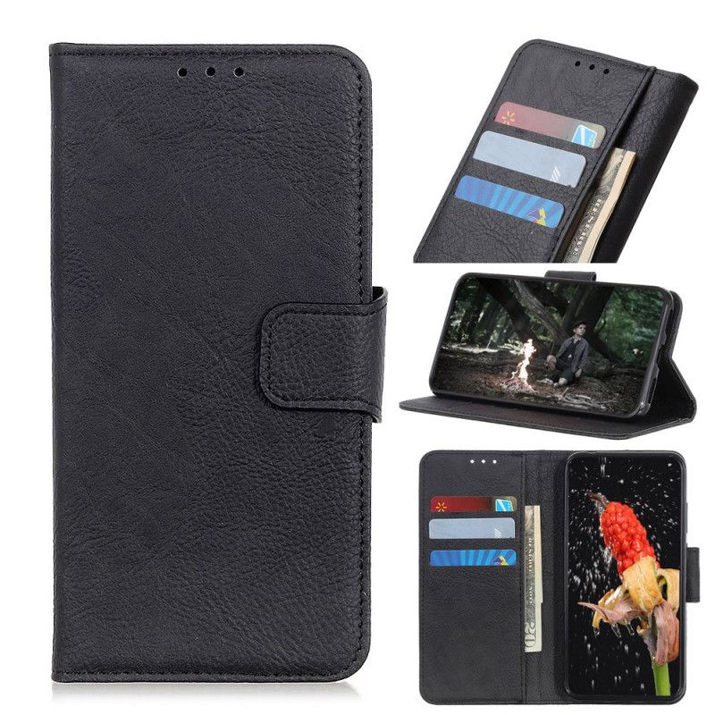 Etui Folio Huawei Y6 2019 Czarny Styl Ze Skóry Liczi Etui Ochronne