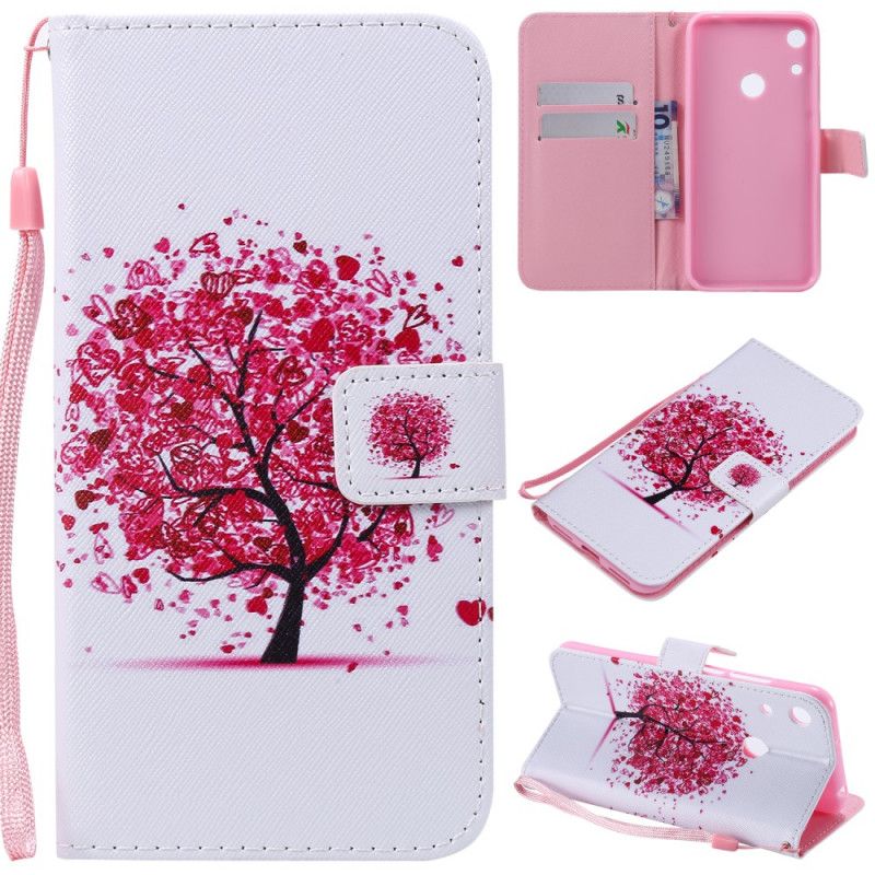 Etui Folio Huawei Y6 2019 Czerwone Drzewo