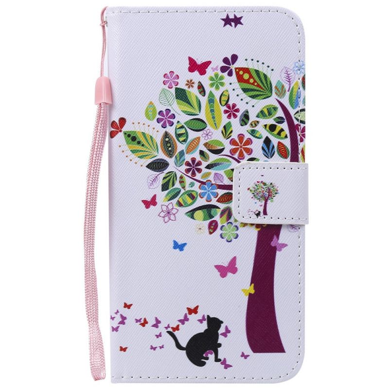 Etui Folio Huawei Y6 2019 Drzewo Retro Etui Ochronne