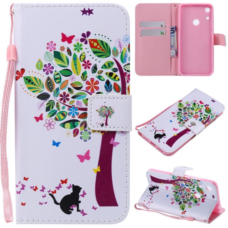 Etui Folio Huawei Y6 2019 Drzewo Retro Etui Ochronne