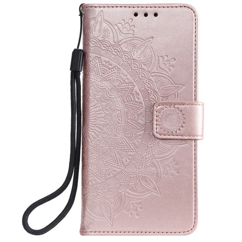 Etui Folio Huawei Y6 2019 Magenta Szary Mandala Słońca