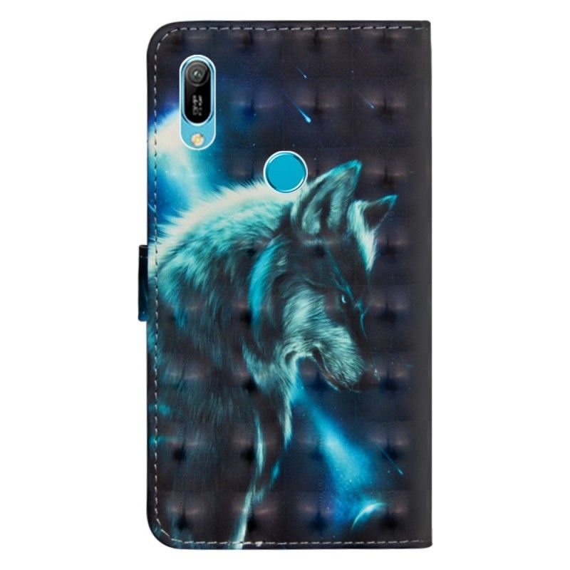 Etui Folio Huawei Y6 2019 Majestatyczny Wilk Etui Ochronne