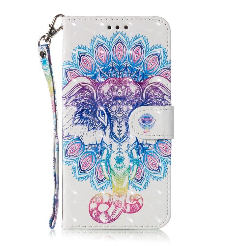 Etui Folio Huawei Y6 2019 Mandala Z Motywem Słonia Etui Ochronne