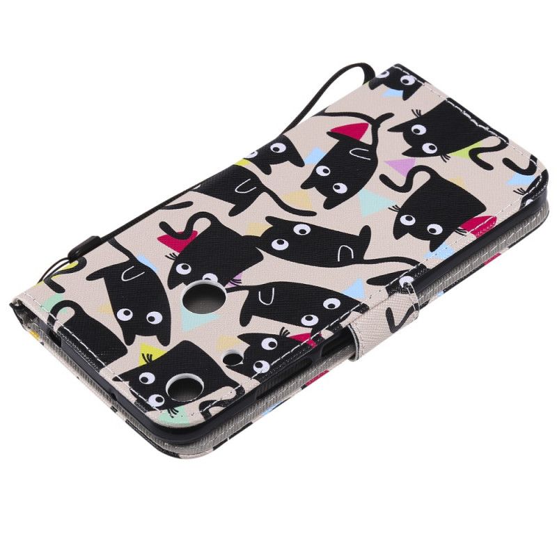 Etui Folio Huawei Y6 2019 Szalone Koty Etui Ochronne